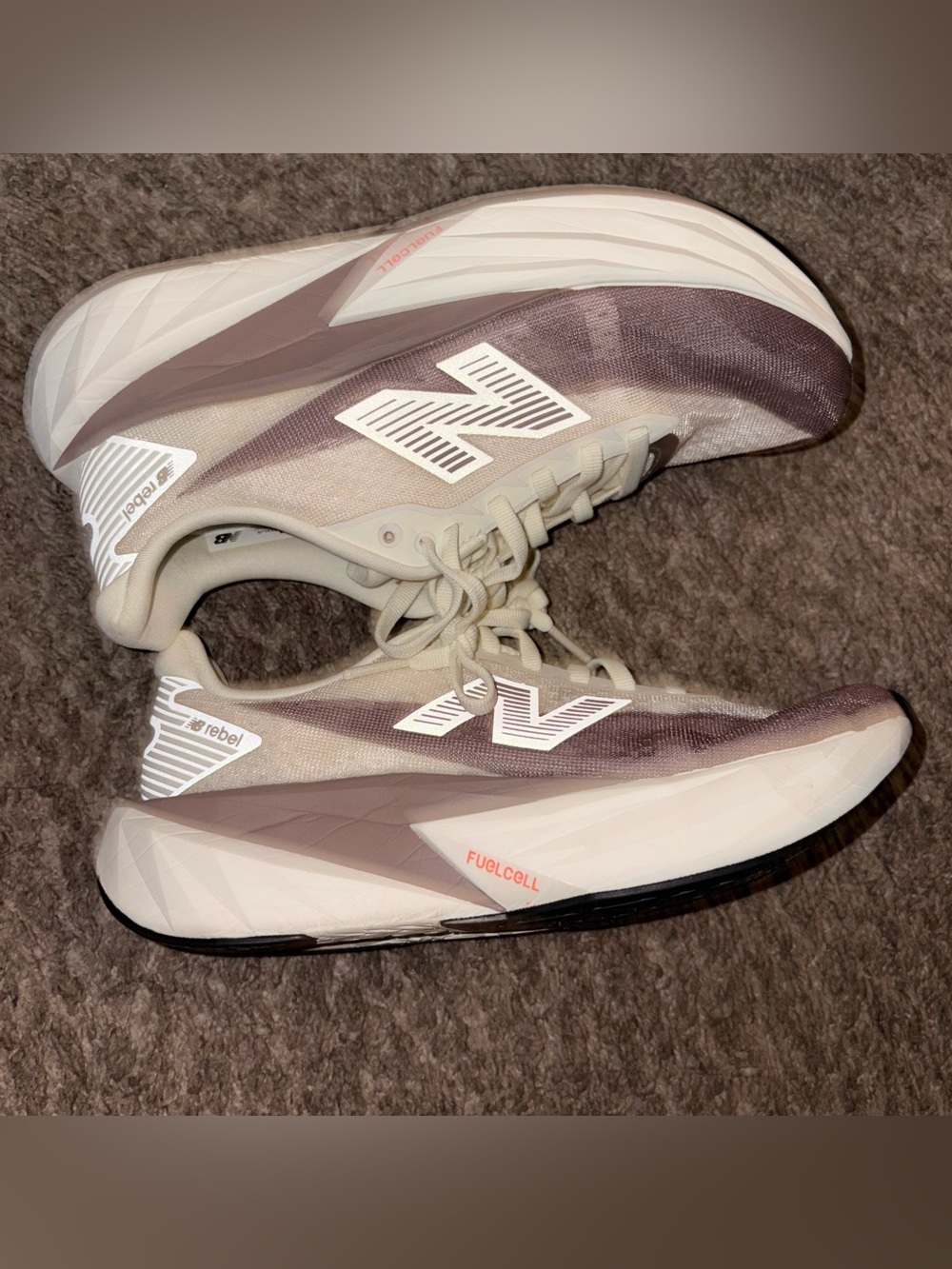 New Balance Women's Rebel FuelCell V4Lightweight Running Shoes - Taupe Size 7